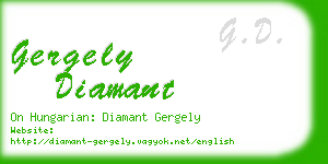 gergely diamant business card